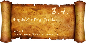 Bogdánffy Anita névjegykártya
